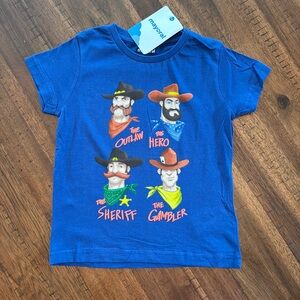 New Boys Mayoral Wild West Theme Blue Short Sleeve Tshirt